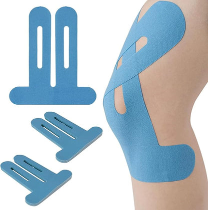 20 Pcs Precut Athletic Tape, Kinesiology Tape for Knees, Waterproof Kinetic Tape for Knee, Breathable Knee Tape for Knee Pain Relief Pre Cut,Sports Tape Athletic Kinesiology,Elastic Turf Tape Football