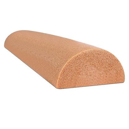 CanDo Beige PE Foam Rollers for Muscle Restoration 6" x 36" Half-Round