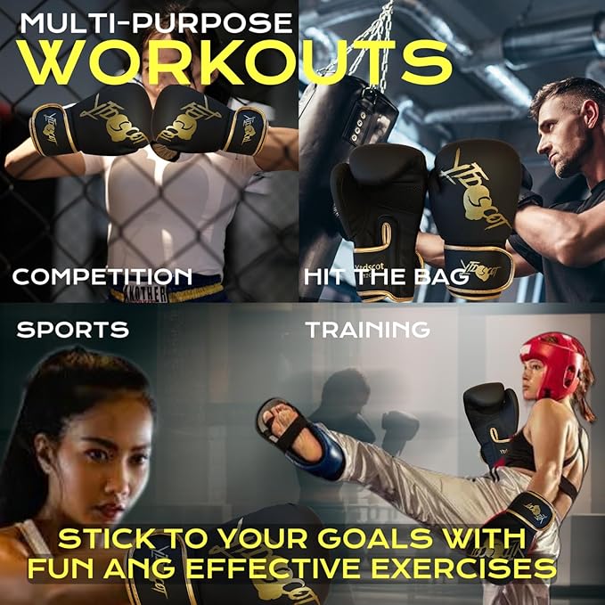 Pro Style Boxing Gloves, Heavy Bag Workout Boxing Gloves, Sparring Training Fighting Gloves for Boxing Kickboxing Punching Bag Muay Thai MMA