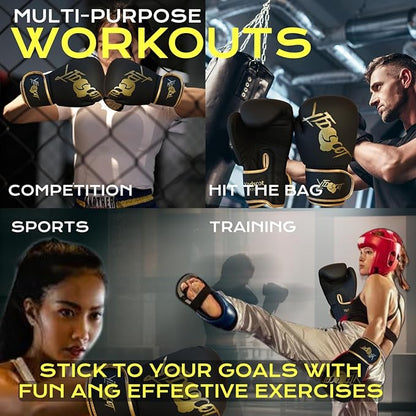Pro Style Boxing Gloves, Heavy Bag Workout Boxing Gloves, Sparring Training Fighting Gloves for Boxing Kickboxing Punching Bag Muay Thai MMA