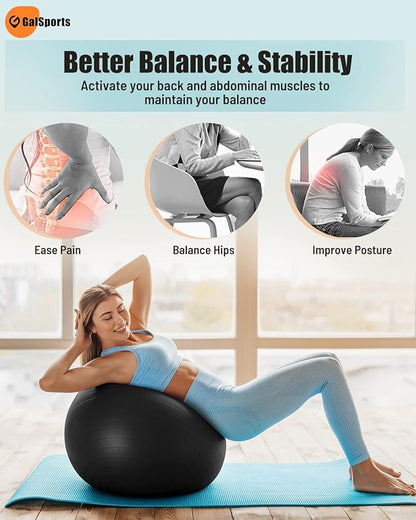 GalSports Yoga Ball Exercise Ball for Working Out