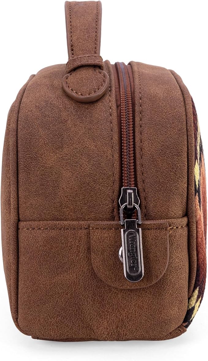 Wrangler Makeup Pouch Bag Mini Western Toiletry Purse Cosmetic Organizer Paisley Travel Pouch for Women