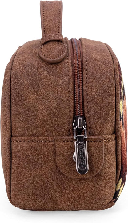Wrangler Makeup Pouch Bag Mini Western Toiletry Purse Cosmetic Organizer Paisley Travel Pouch for Women