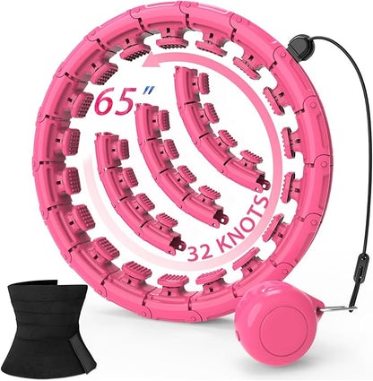 KABCON Infinity Weighted Exercise Hoop Plus Size Loss,65/62/60 Inch 2 in 1,with Weight