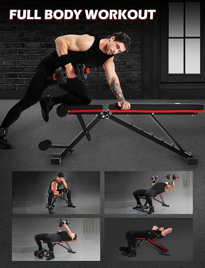 Weight Bench, Adjustable Strength Training Benches for Full