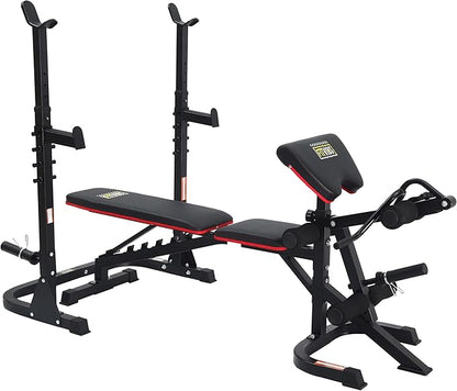Signature Fitness Multifunctional Workout Station Adjustable Workout Bench 800-Pound Capacity
