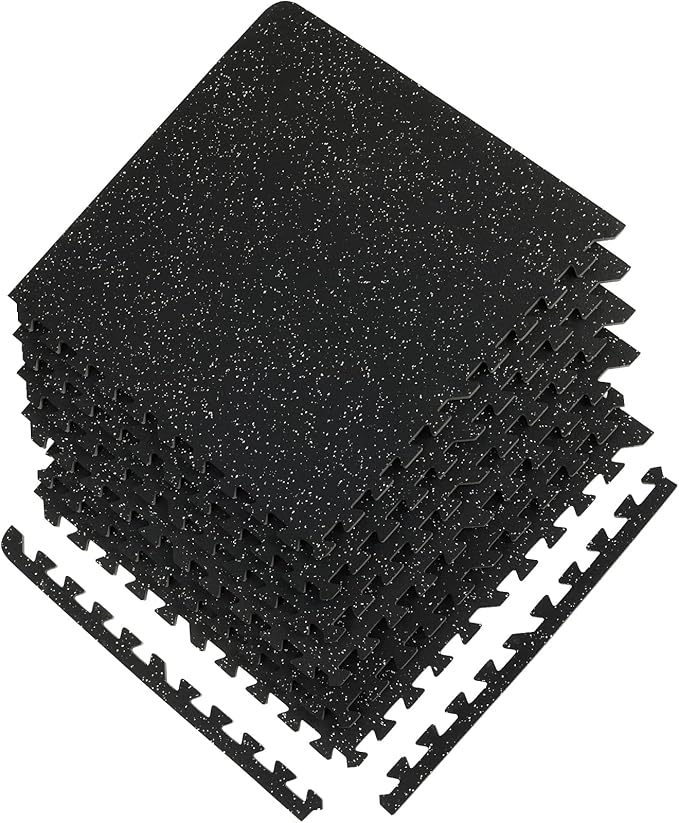 VEVOR 0.56Inch Thick Gym Floor Mats 25/12/6 Tiles