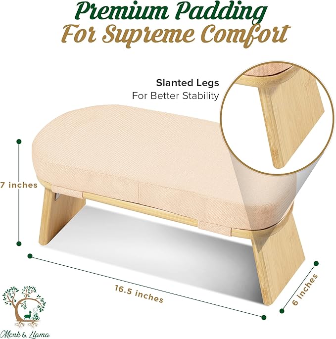 Monk & Llama Meditation Bench - Foldable