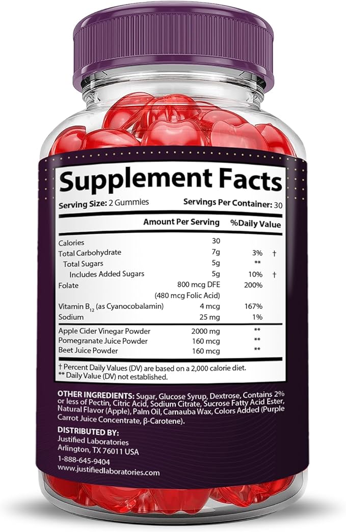 Proton Protein Keto ACV Gummies Extreme 2000MG Proton Keto Gummies Apple Cider Vinegar Formulated with Pomegranate Beet Juice Powder B12 Vegan Non GMO 60 Gummys
