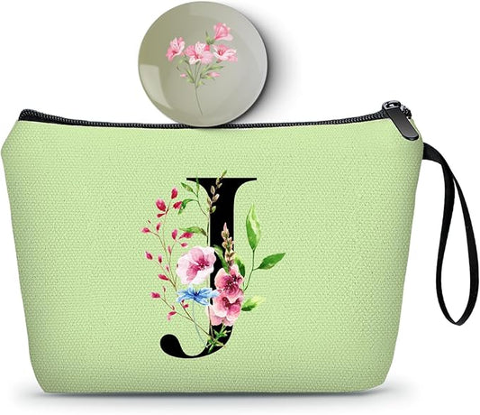 SEAMOON Birthday Inspirational Bridesmaid Proposal Team Small Gifts for Women Mom Aunt Teacher Sister Coworkers Makeup Cosmetic Bag Travel with Mirror Mothers Day Christmas Graduation J