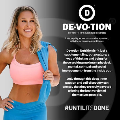 Devotion Nutrition Protein Powder Blend | Gluten Free, Keto Friendly, No Added Sugars | 1g MCT | 20g Whey & Micellar Protein | 12 Count Packets (Sinful Cinnamon)