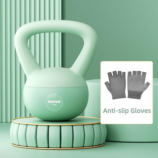 RUNWE Soft Kettlebell - Weight Options for 5 10, 15 15 and 20 LB