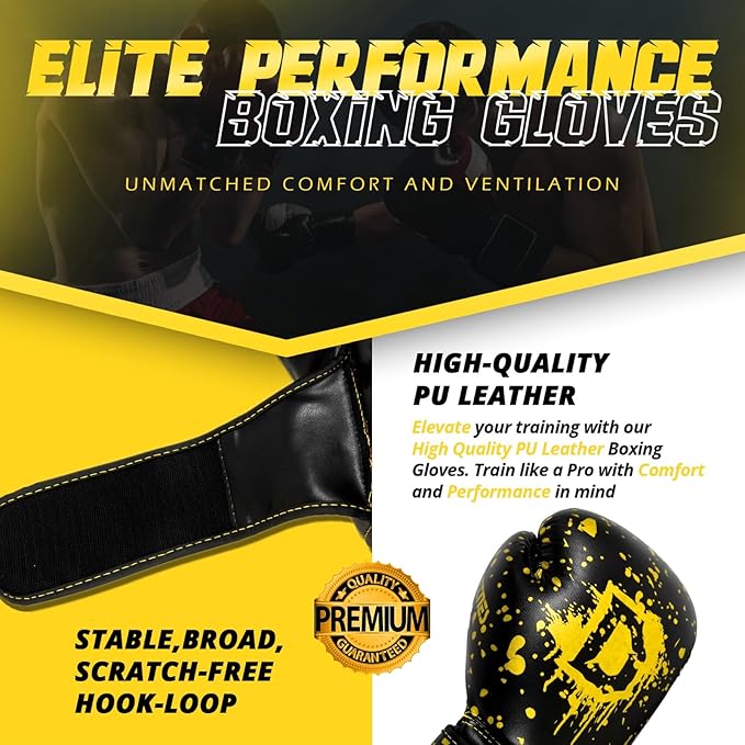 DALLX Boxing Gloves for MMA Fitness Kickboxing Heavy Punching Bag Muay Thai Sparring Gloves for Men and Women