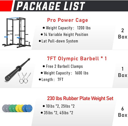 Sportsroyals Power Cage 1600lbs Multi-Function