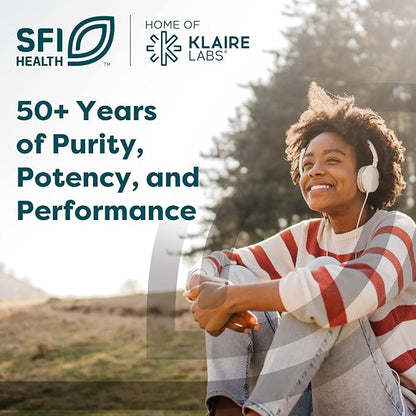 Klaire Labs SFI Health Ther-Biotic Synbiotic 50 Billion CFU Daily Probiotics for Women & Men - Pre and Probiotic with Low-FODMAP Certified Prebiotic, 7 Probiotics for Sensitive Stomachs (30 Capsules)