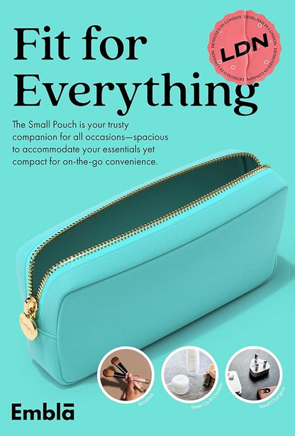 Makeup Bag Travel Cosmetics Pouch and Toiletry Case, Nylon Zipper Pouch Purse, Cute Make Up Organizer Storage Tote for Women Girls, Waterproof Travel Skincare Case, Small Makeup Bags, Candy Floss