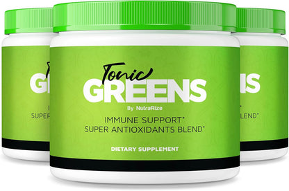 (3 Pack) Tonic Greens, All-Natural Supplement in a Jar for Immune Support, TonicGreens, Delicious Way to Detox The Body, Tonic Green Powder for Health and Wellness Reviews (90 Servings)