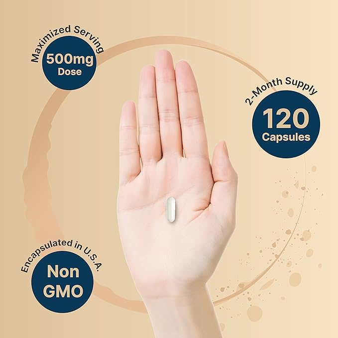 NatureBell Citicoline Supplements, CDP Choline, Citicoline 500mg Plus Tyrosine 50mg Per Serving, Optimized Dosage, 120 Capsules, 2 in 1 Formula, Dual Action Brain Supplement, Non-GMO