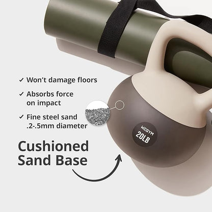 Soft Kettlebells with Cushioned Impact-Resistant Base and Anti-Slip