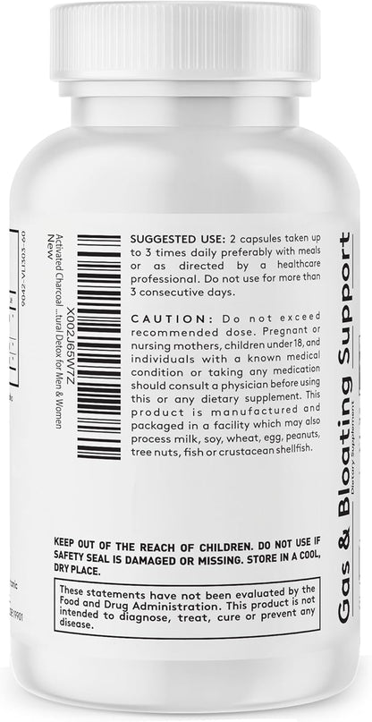Youth & Tonic 3X Belly Bloating Pills for Puffiness, Water Debloat, Stomach, Gut & Colon Cleanse Detox | with Liquid Activated Charcoal, Coconut & Peppermint Oil, Senna Leaf & More | 150 Capsules