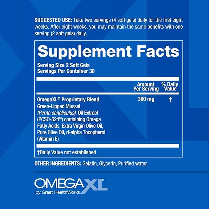OmegaXL Powerful Joint and Muscle Support Supplement (60 Count) & TurmericXL Healthy Inflammatory Response Supplement (30 Count)