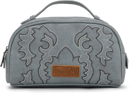 Wrangler Makeup Pouch Bag Mini Western Toiletry Purse Cosmetic Organizer Paisley Travel Pouch for Women