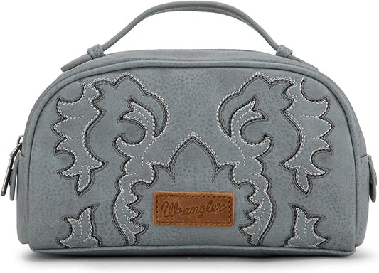 Wrangler Makeup Pouch Bag Mini Western Toiletry Purse Cosmetic Organizer Paisley Travel Pouch for Women