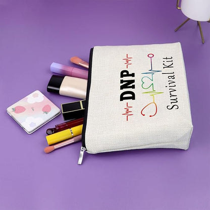 Sazuwu DNP Graduation Makeup Bag - Doctor of Nursing Practice Appreciation Gift, Cosmetic Bag for Women, Travel Pouch