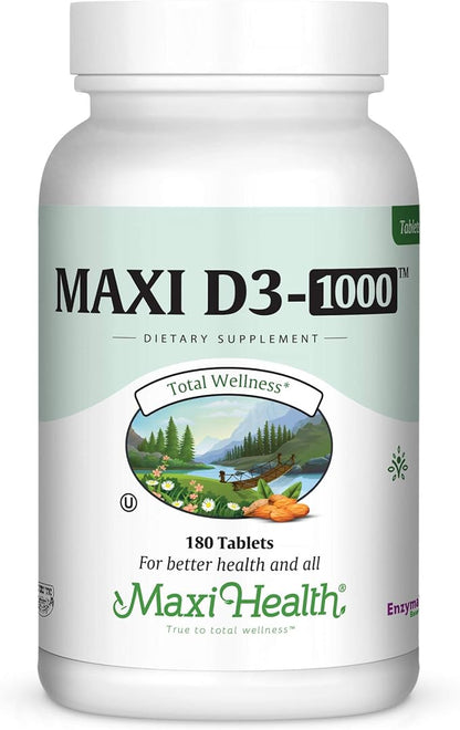 Maxi Health Vitamin D3 1000, Bottle,Tablets,180 Tablets,ZZZ-2