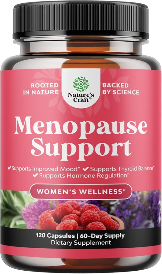 Complete Herbal Menopause Supplement for Women - Multibenefit Menopause Relief Hormone Balance for Women for Night Sweats Mood and More with Dong Quai Vitex Chaste Berry and Black Cohosh 60 Servings