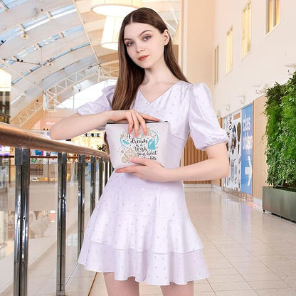 BDPWSS Fairy Tales Makeup Bag Fairy Princess Gift a Dream Is a Wish Your Heart Makes Cosmetic Bag For Friend Sister (You makes dream)