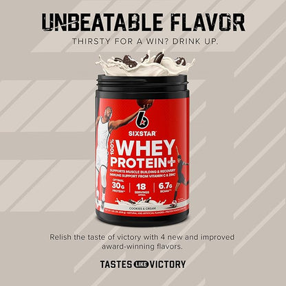 Six Star Elite Series 100% Whey Protein Plus Cookies and Cream 1.8lbs US