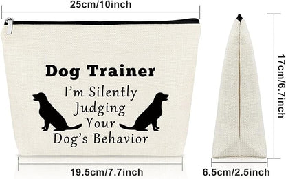 Sazuwu Dog Trainer Appreciation Makeup Bag - Thank You Gift for Dog Lovers, Coaches, Friends - Cosmetic Travel Pouch for Birthday, Christmas