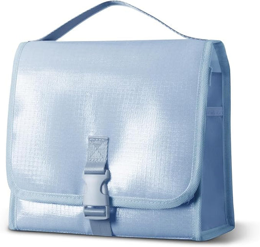 Travel Toiletry Bag for Women with Collapsible Hanging Hook, Portable Water-resistant Makeup Cosmetic Bag Organizer with Handle for Bathroom, Travel, Shorter Trips, Gym, Camping, Gifts for Women
