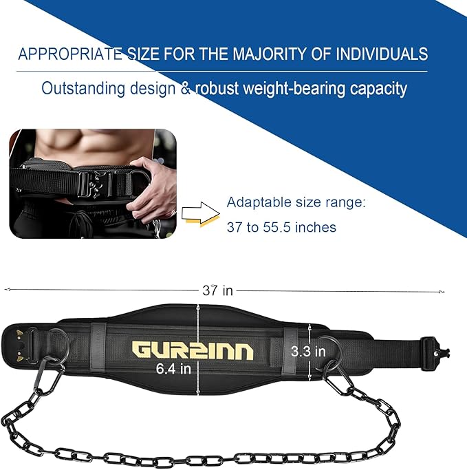 Dip Belt With Chain For 2 in 1