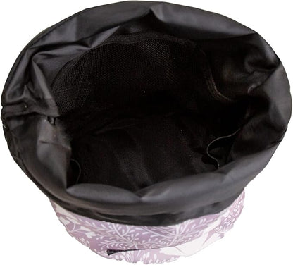 Jadyn Durable Cinch Top Makeup Organizer - Compact Travel Makeup Bag - 7 Interior Pockets for Cosmetics - Drawstring Toiletry Travel Bag for Women - 6L Storage Capacity - (Dusty Lavender)