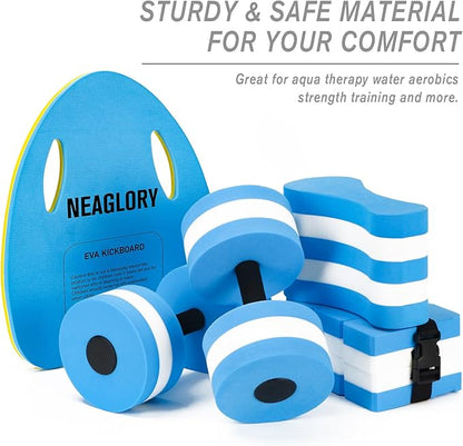 NEAGLORY 5 Pieces Water Aerobics Set Aquatic Exercise