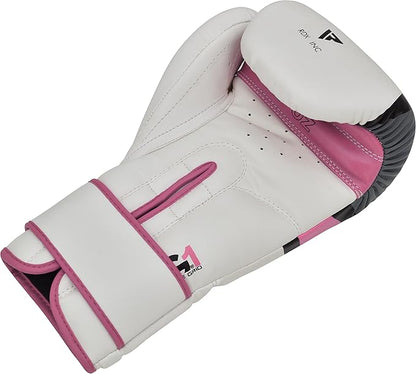 RDX Boxing Gloves EGO, Sparring Muay Thai Kickboxing MMA Heavy Training Mitts, Maya Hide Leather, Ventilated, Long Support, Punching Bag Workout Pads, Men Women Adult 8 10 12 14 16 oz