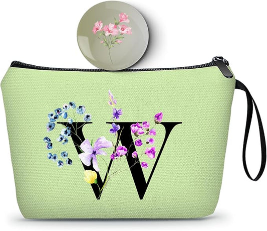 SEAMOON Birthday Inspirational Bridesmaid Proposal Team Small Gifts for Women Mom Aunt Teacher Sister Coworkers Makeup Cosmetic Bag Travel with Mirror Mothers Day Christmas Graduation W