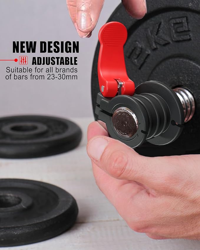 Pro Barbell Clips 1 inch Barbell Clamps 0.9-1.18inch