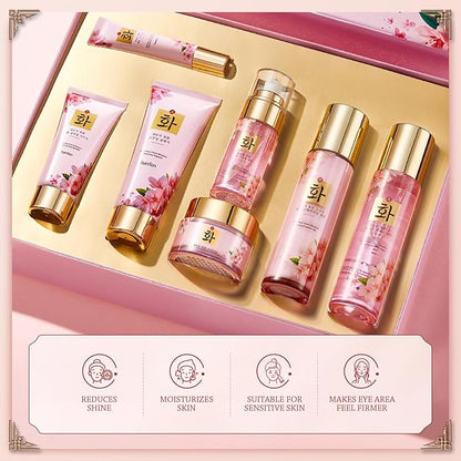 Anti-Wrinkle Skin Care Routine Large Kit,Anti-Aging & Hydrate Skin,Facial Cleanser,Toner,Lotion,Cream,Serum,Eye Cream Skincare Gift Set,Wife Mom Womens Gifts for Christmas Stocking Stuffer