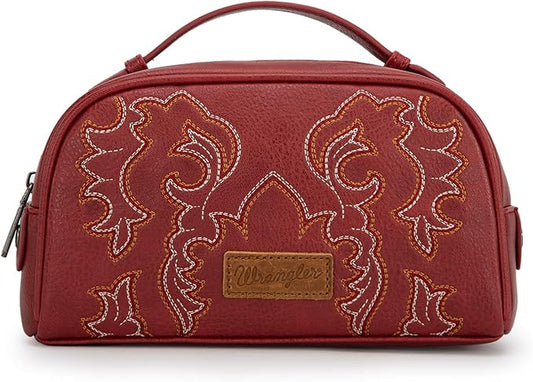 Wrangler Makeup Pouch Bag Mini Western Toiletry Purse Cosmetic Organizer Paisley Travel Pouch for Women
