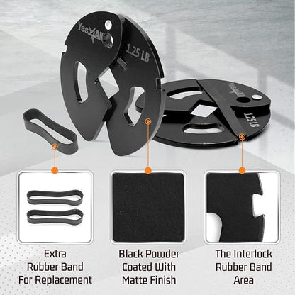 Yes4All Fractional Weight Plates Set of 6 1.25LB 2.5LB 2.5LB 5LB 5LB Pair