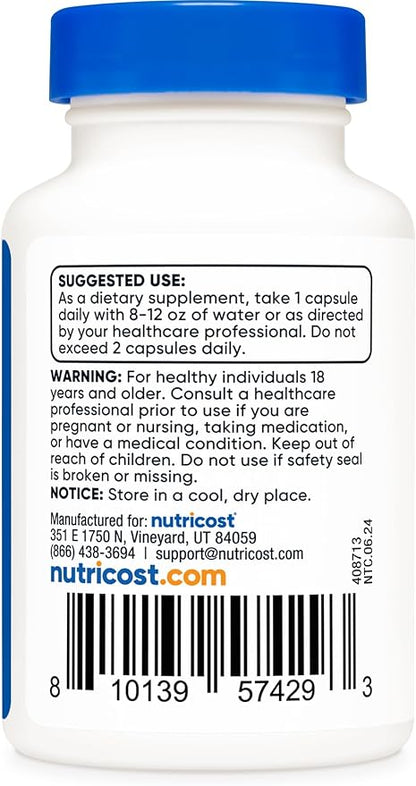 Nutricost Boron Capsules 5mg, 30 Vegetarian Capsules - Gluten Free and GMO Free