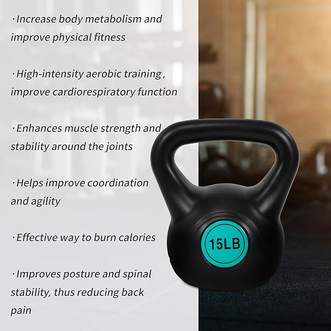 Sporzon! Wide Grip Kettlebell Exercise Fitness Weight Set