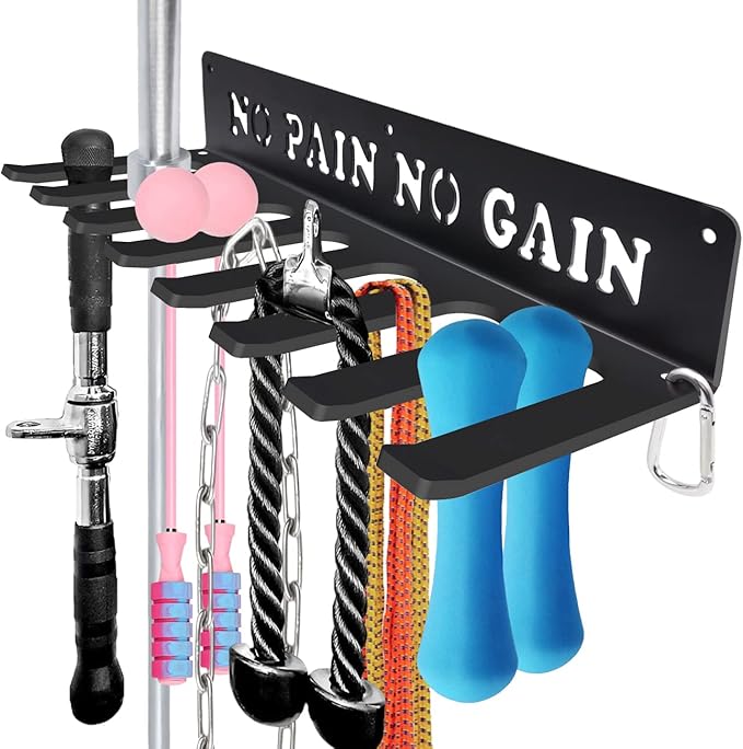 Gym Home Rack 8 Hook Heavy-Duty Wall-mounted Organizer