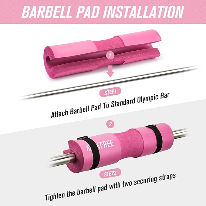 G4Free 7pcs Barbell Pad Set for Squat 2 Gym 3 Hip