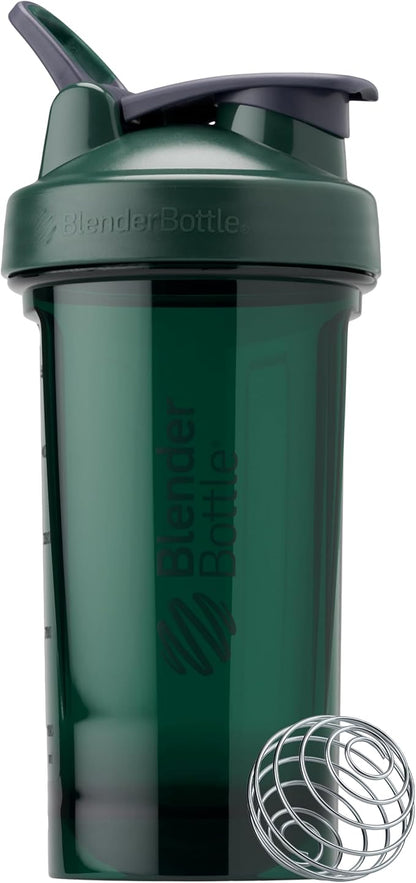 BlenderBottle Shaker Bottle Pro Series Perfect for Protein Shakes and Pre Workout, 24-Ounce, Green