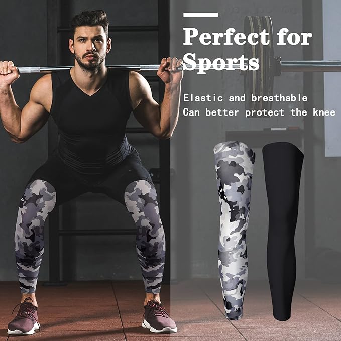 Skylety Compression Leg Sleeve Full Length Leg Sleeves Sports Cycling for Men Women, Running, Basketball
