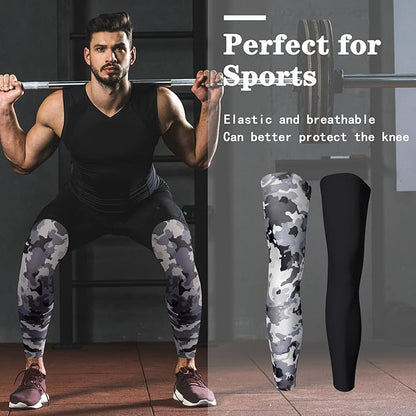 Skylety Compression Leg Sleeve Full Length Leg Sleeves Sports Cycling for Men Women, Running, Basketball